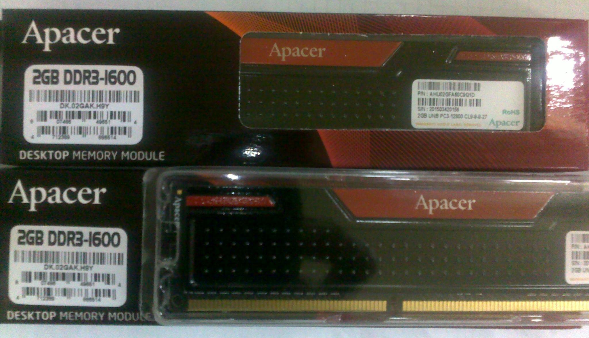 Memori ddr3 apacher black panther 2gb pc 12800  - k-galaxy.com