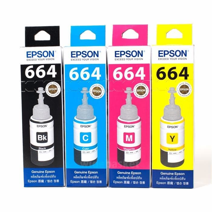 Tinta epson 664 bk / c / m / y  - k-galaxy.com