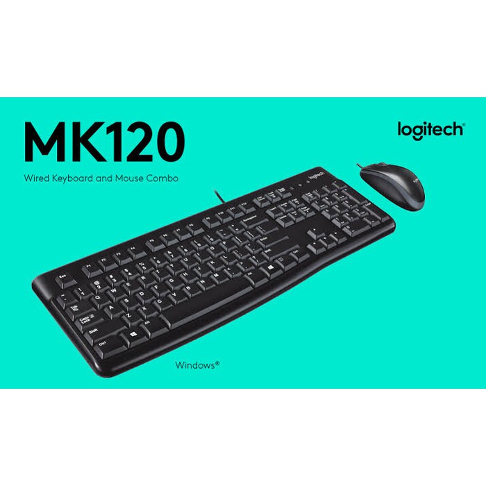 Keyboard usb + mouse usb logitech mk 120 - k-galaxy.com