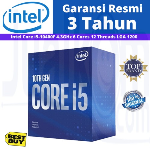 Prosesor intel core i5-10400f 2,9ghz c.12m original box - k-galaxy.com